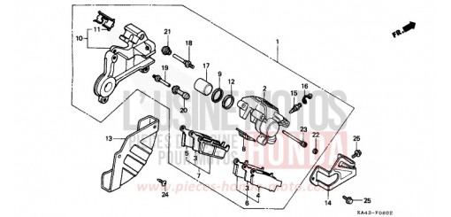 REAR BRAKE PANEL (3) CR250RJ de 1988